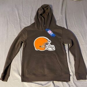 NFL Black Hoodie with Orange & White Team Logo Youth large size